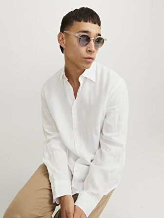 Jack Jones Blalawrence Relax Fit Keten Erkek Gömlek 12273907