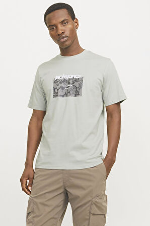 JCOTARMAC CAMO FRONT TEE SS CREW NECK LN YEŞİL