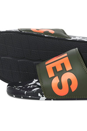 Jack & Jones Erkek Jfwhyde Splatter Slider Yeşil Terlik - 12270975