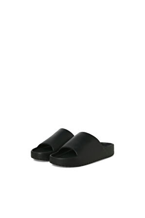 Jack & Jones Erkek Jfwrıpple Moulded Slider Siyah Terlik - 12274637
