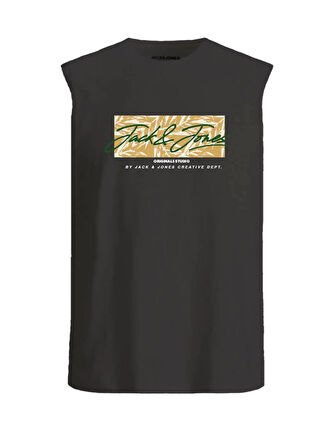 Jack & Jones Erkek Regular Fit Kolsuz Baskılı T-shirt - 12277942