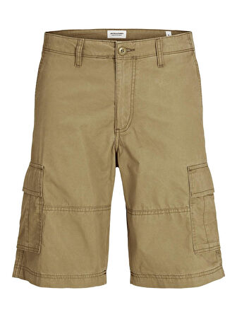Jack & Jones JPSTCOLE MATEO Erkek Kargo Şort – %100 Pamuk, Rahat Kesim, Çok Cepli 