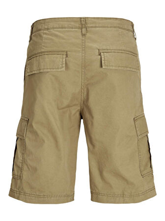 Jack & Jones JPSTCOLE MATEO Erkek Kargo Şort – %100 Pamuk, Rahat Kesim, Çok Cepli 