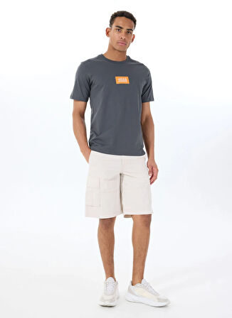 Jack & Jones Bej Erkek Kargo Şort JPSTCOLE MATEO CARGO SHORT MID SN