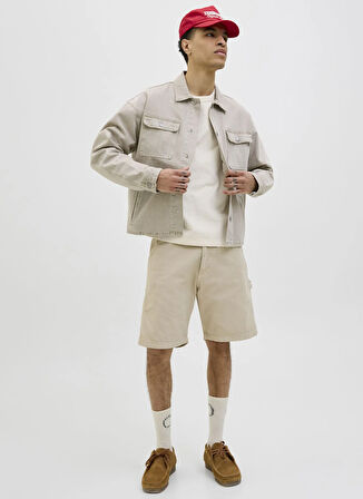 Jack & Jones Bej Erkek Kargo Şort 12272797_JPSTTONY CARPENTER SHORTS