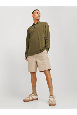 Jack & Jones Erkek Elastik Bel Rahat Kalıp Bej Şort - 12274983