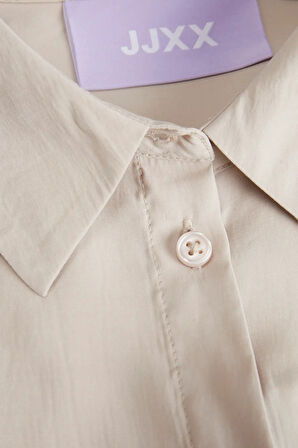 JJXX Kadın Jxfıe Rahat Kesim Uzun Kollu Gömlek 12270927 Bej
