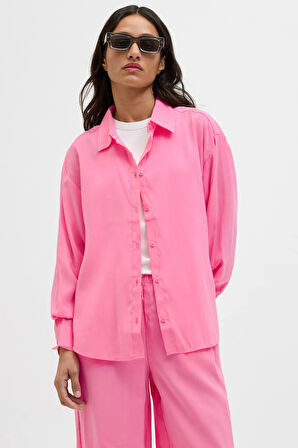 JJXX Kadın Jxfıe Rahat Kesim Uzun Kollu Gömlek 12270927 Pembe