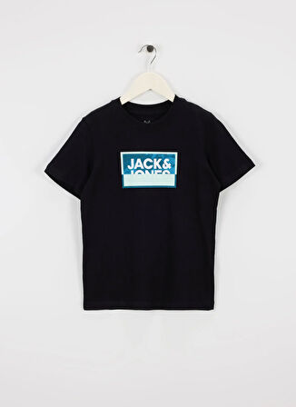 Jack & Jones Baskılı Siyah Erkek Çocuk T-Shirt 12254194