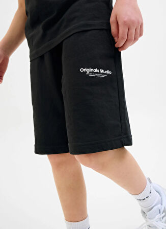 Jack & Jones Lastikli Bel Normal Siyah Erkek Çocuk Şort 12254196