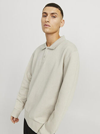 Jack Jones Bradley Polo Yaka Relax Fit  Erkek Sweat 12278586