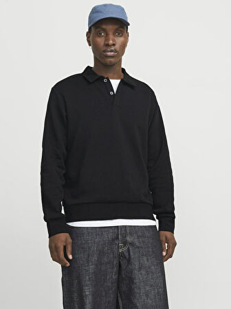 Jack Jones Bradley Polo Yaka Relax Fit  Erkek Sweat 12278586