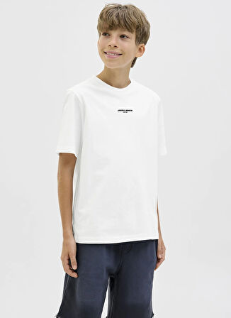 Jack & Jones Baskılı Beyaz Erkek Çocuk T-Shirt 12278705