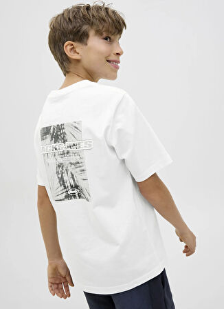 Jack & Jones Baskılı Beyaz Erkek Çocuk T-Shirt 12278705