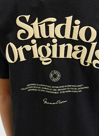 Jack & Jones Baskılı Siyah Erkek Çocuk T-Shirt 12278373