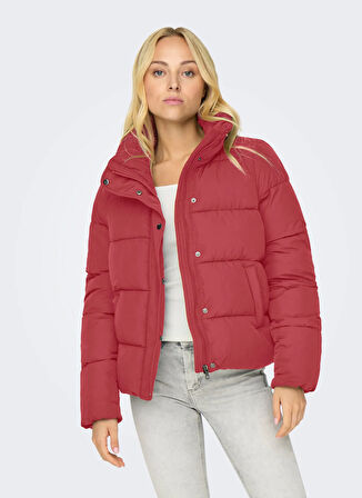 Only Kırmızı Kadın Mont ONLNEWCOOL PUFFER JACKET OTW NOOS