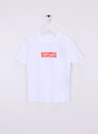 Jack & Jones Baskılı Beyaz Erkek Çocuk T-Shirt 12278335