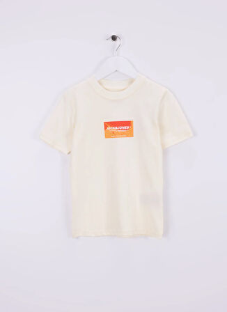 Jack & Jones Baskılı Krem Erkek Çocuk T-Shirt 12278335