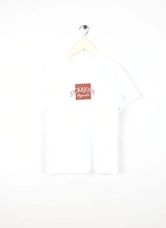 Jack & Jones Baskılı Beyaz Erkek Çocuk T-Shirt 12278337