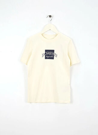 Jack & Jones Baskılı Krem Erkek Çocuk T-Shirt 12278337