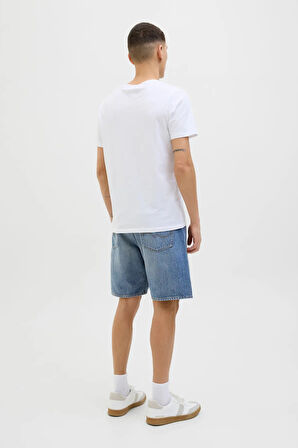 Jack & Jones Erkek Jjıtony Rahat Kesim Jean Şort 12269533 Mavi