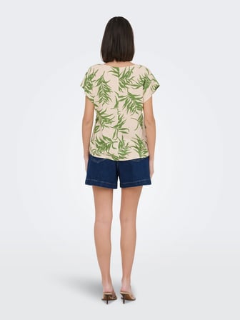 Jdy JDYSTAR SEZEN LIFE S/S TOP WVN DIA Beyaz Kadın T-Shirt 15198141
