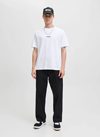 Jack & Jones Bisiklet Yaka Beyaz Erkek T-Shirt 12278787_JJESOHO TEE SS CREW NECK N
