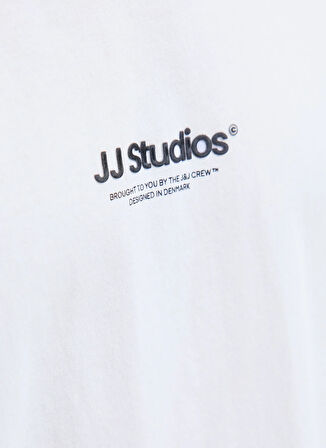 Jack & Jones Bisiklet Yaka Beyaz Erkek T-Shirt 12278787_JJESOHO TEE SS CREW NECK N
