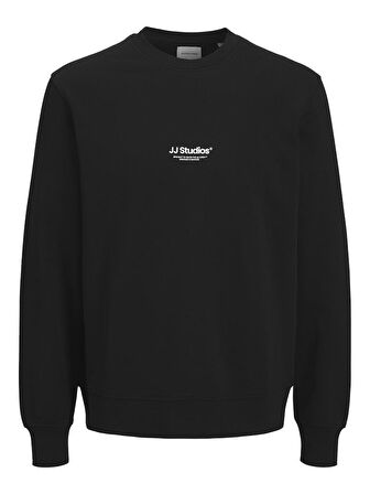 Jack & Jones JJESOHO Sweat Crew Neck NOOS – Bisiklet Yaka Basic Erkek Sweatshirt, Rahat Günlük Model 