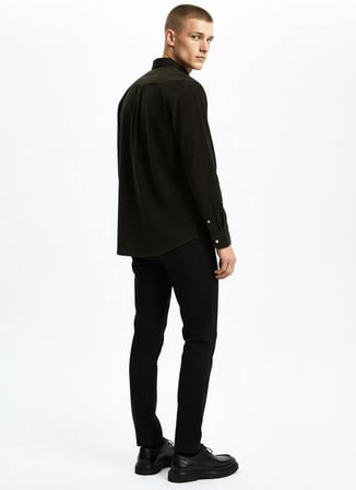 Jack & Jones Bordo Erkek Normal Gömlek 12278967_JJECLASSIC CORD SHIRT L/S