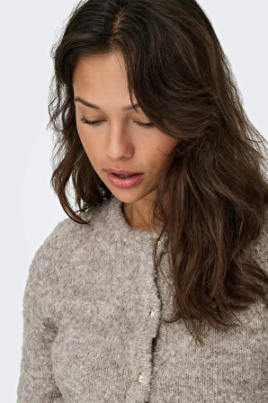 Only Kadın Onlcılle Kısa Kollu Yünlü Örme Hırka 15350782 Vizon