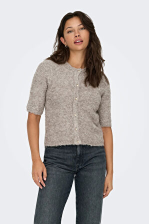 Only Kadın Onlcılle Kısa Kollu Yünlü Örme Hırka 15350782 Vizon