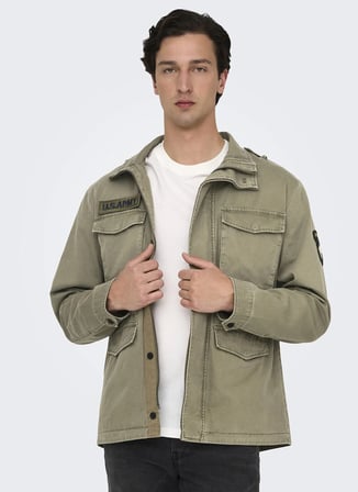 Only & Sons Haki Erkek Ceket ONSGEO FIELD JACKET OTW CS