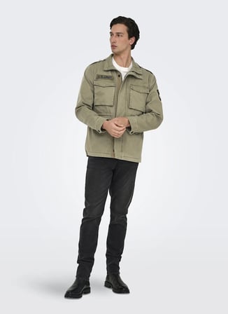 Only & Sons Haki Erkek Ceket ONSGEO FIELD JACKET OTW CS