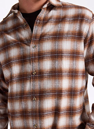 Jack & Jones Normal Kahve Erkek Gömlek 12279546_JJJOSHUA CHECK SHIRT LS