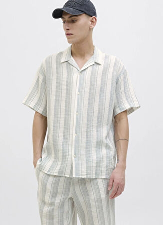 Jack & Jones Rahat Beyaz Erkek Gömlek 12274798_JOREASTER PATRAS RESORT SH