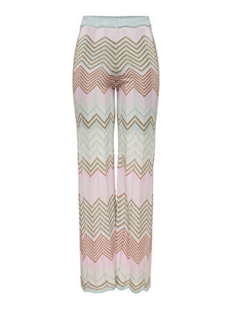 ONLALVIRA LIFE MW GLITTER PANT KNT Kadın Gri Pantolon - 4787778