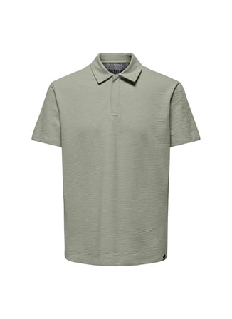 Only & Sons Yeşil Erkek Polo T-Shirt 22028694 ONSKIAN LF SEERSUCKER POLO