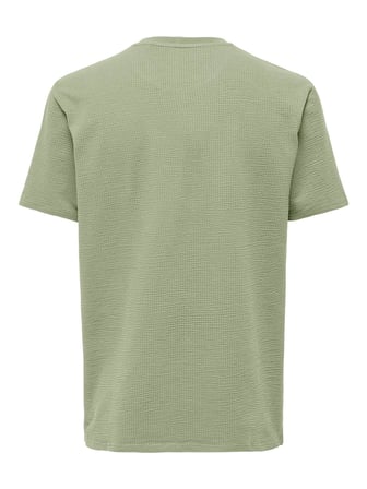 ONSKIAN LIFE REG SEERSUCKER SS TEE NOOS AÇIK YEŞİL
