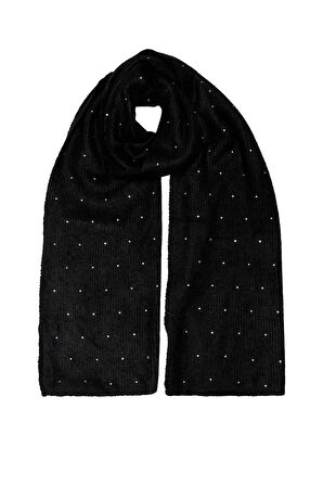 Only Kadın Onlkatherıne Taş Detaylı Yünlü Atkı 15349814 Siyah