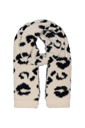 Only Kadın Onlbeatrız Yumuşak Dokulu Atkı 15349823 Siyah-Leopar