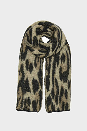 Only Kadın Desenli Yumuşak Dokulu Örme Atkı 15350197 Bej