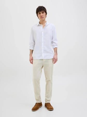 Jack Jones Tace Summer Lınen Blend Tapared Fit Erkek Chino Pantolon 12248604