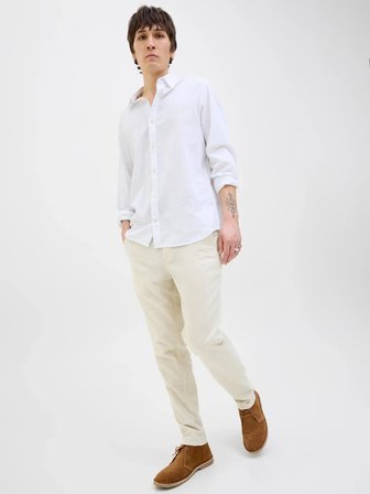 Jack Jones Tace Summer Lınen Blend Tapared Fit Erkek Chino Pantolon 12248604