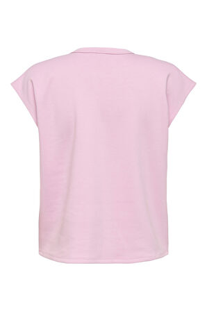 Only Kadın Onllucıa Bisiklet Yaka Kolsuz T-Shirt 15346670 Pembe