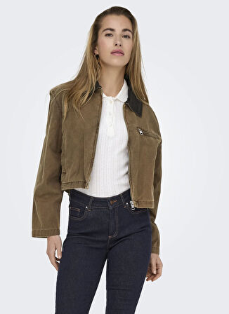 Only Normal Açık Kahve Kadın Ceket ONLCAVA COLLAR JACKET OTW CC