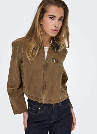 Only Normal Açık Kahve Kadın Ceket ONLCAVA COLLAR JACKET OTW CC