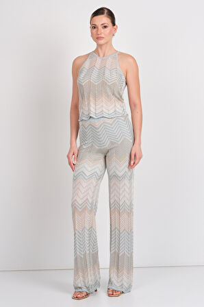 Only Kadın Onlalvıra Askılı Simli Örme Bluz 15344392 Mavi