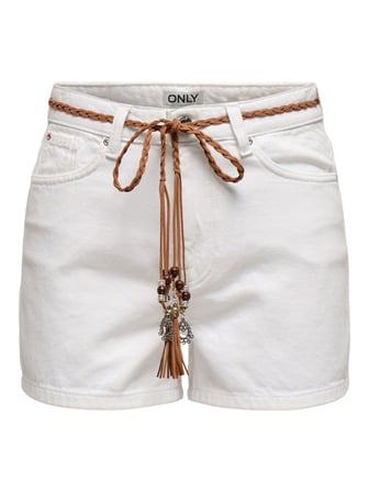 ONLKELLY HW SHORTS DNM AZG NOOS Kadın Beyaz Şort - 15221469