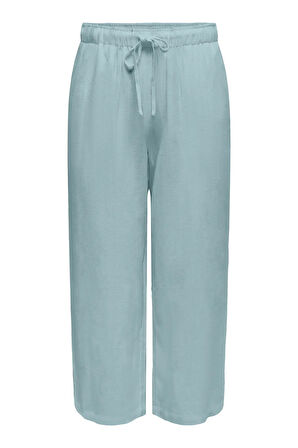 Only Kadın Onlsıesta Rahat Kesim Beli Lastikli ve İp Detaylı Keten Pantolon 15344603 Mint